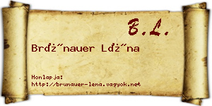 Brünauer Léna névjegykártya